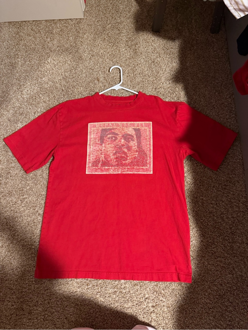 adidas Red Short Sleeve Graphic Crew Tee